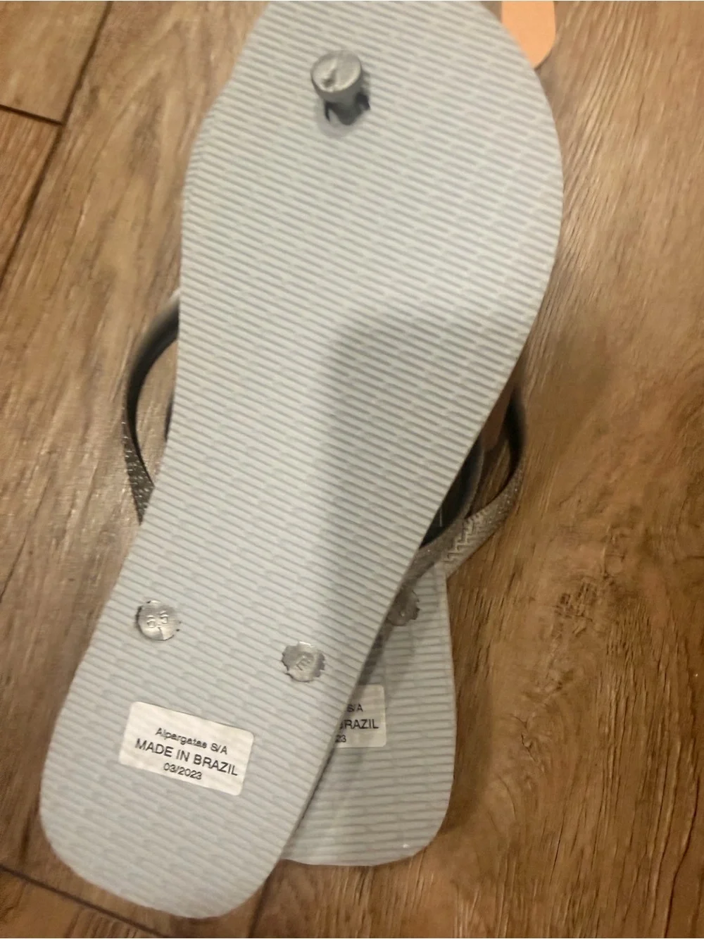 Havaianas Kids Silver & Blue Mickey Mouse 100th Anniversary Flip Flops